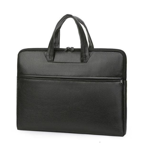 

lapbags simple men's briefcase pu leather business bag casual shoulder handbag 156 inch notebook pouch briefcases 230828