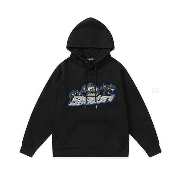 

trapstar brand tracksuit classic embroidery mens hoodie sportswear men's warm set loose hoodies sweatshirt jogging designers clothes g8, Black
