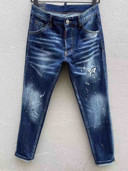 

men's jeans designer european jean hombre letter star men embroidery patchwork ripped for trend brand motorcycle pant mens skinny, Blue