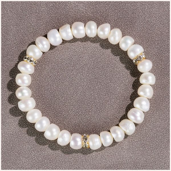 

natural pearl stretch beaded bracelets fashion bracelets classic diamond heart bracelets couple bracelets colorful bracelets women jewelry l, Black
