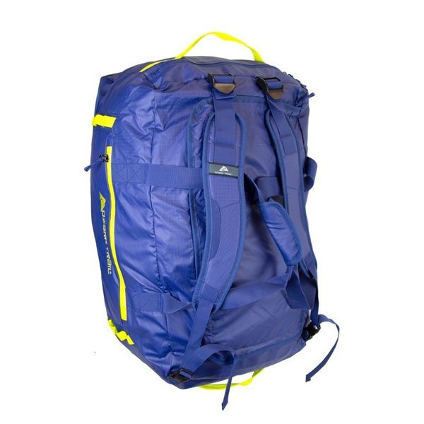 

duffel bags 90 ltr backpacking backpack stadium blue and yellow 230828
