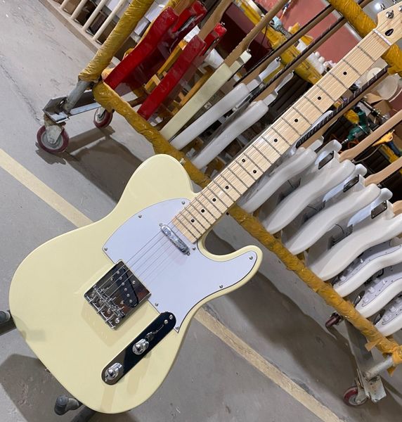 

factory direct guitar cream white 22 frets maple fingerboard chrome hardware