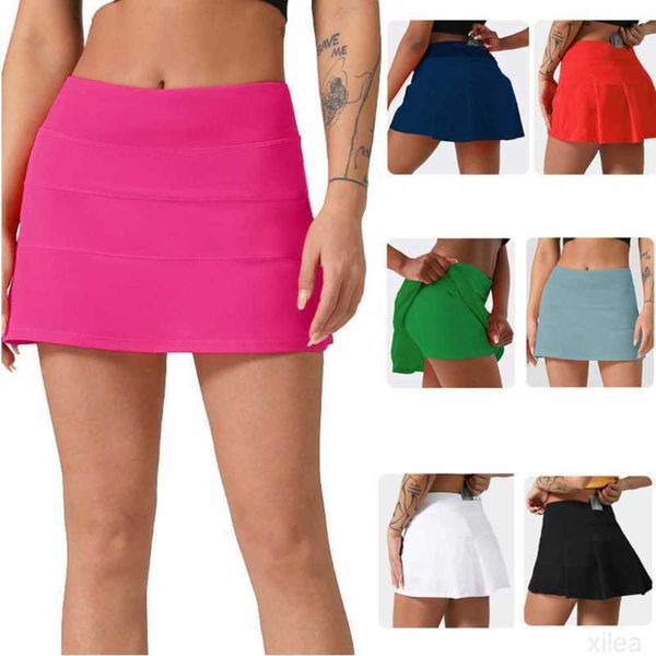 

same designer lu skirt yoga sports quick dried tennis anti light pants golf fitness badminton spicy girl cheerleading