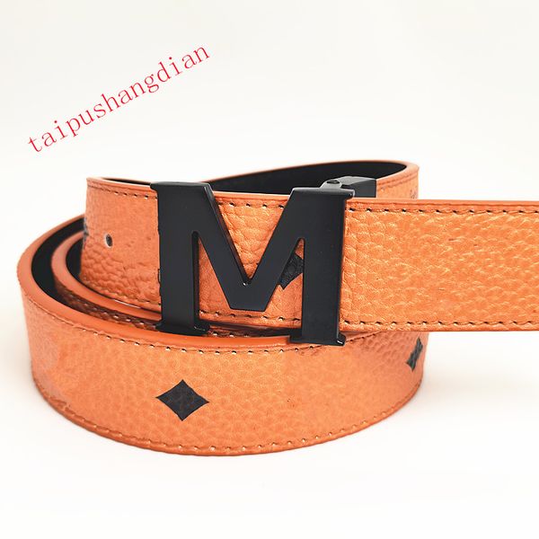 

belts for men designer belts women belt 3.5cm width m buckle 6 colors printing casual belt for woman and man waistband simon belt luxury bel, Black;brown