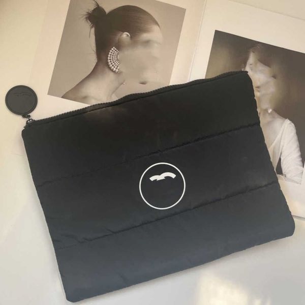 

women's fashion luxury makeup storage bags women brand ch cosmetic bag space cotton travel handbag pouch ladies purses organizador toil, Black;red