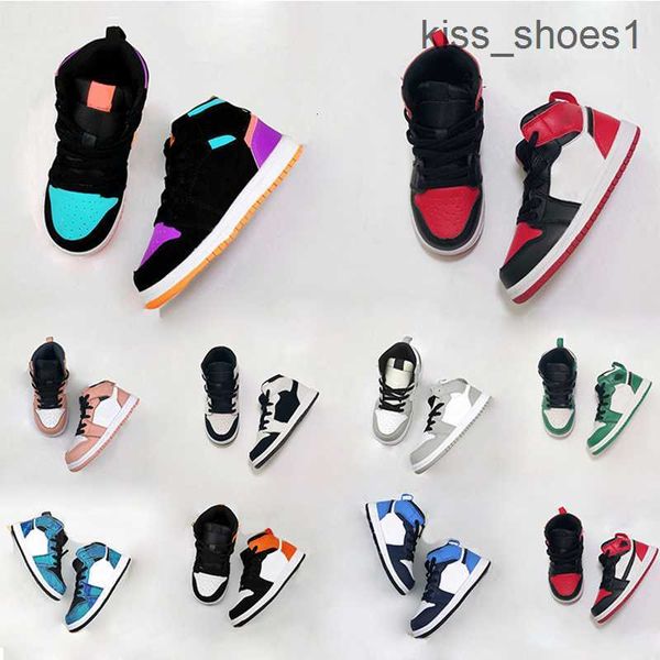 

kids shoe toddler 1s retros i basketball sneaker dark mocha obsidian bred patent candy trainer, Black