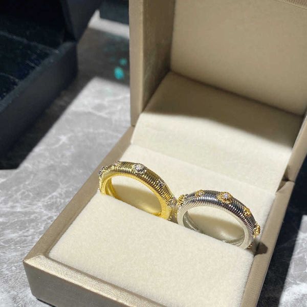 

Designer Buccellati Open Ring Luxury Top Brushed Craft Starlight Female Buchi Junior High Grade Elegant Light Luxury Couple Friend Ring Accessories Jewelry gifts