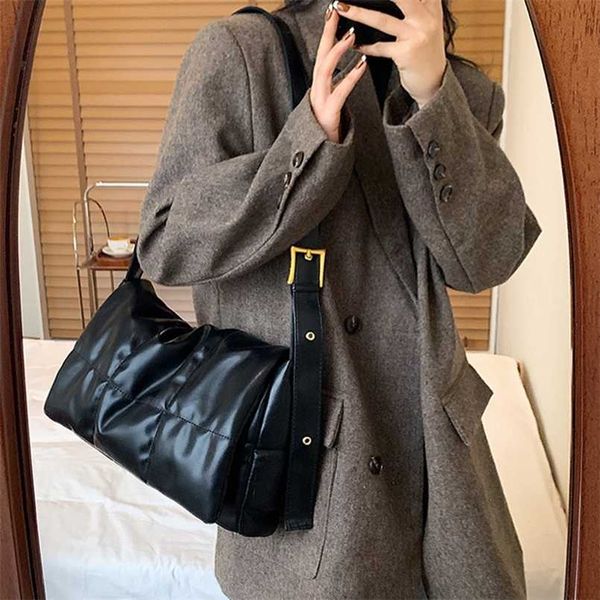 

evening bags checkered embroidered single shoulder tote bag for women with large capacity high-end autumn and winter soft leather commuting