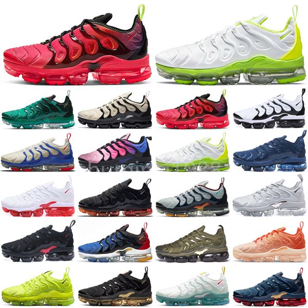 

tn plus running shoes for men women trainers triple black white aqua silver particle wolf grey hyper blue sky pink water sports sneakers eur, White;red