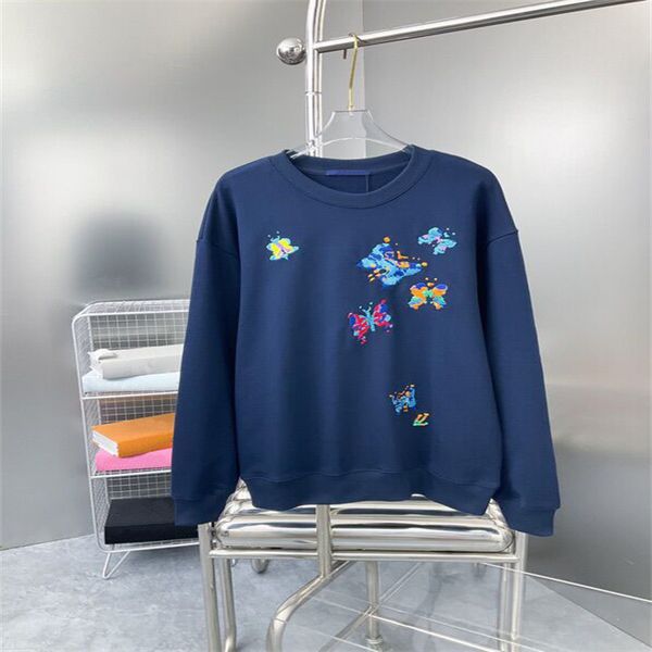 

2023 autumn/winter new pure cotton letter printing sweatshirt fashion trend round neck plate style a21-35, Black;brown