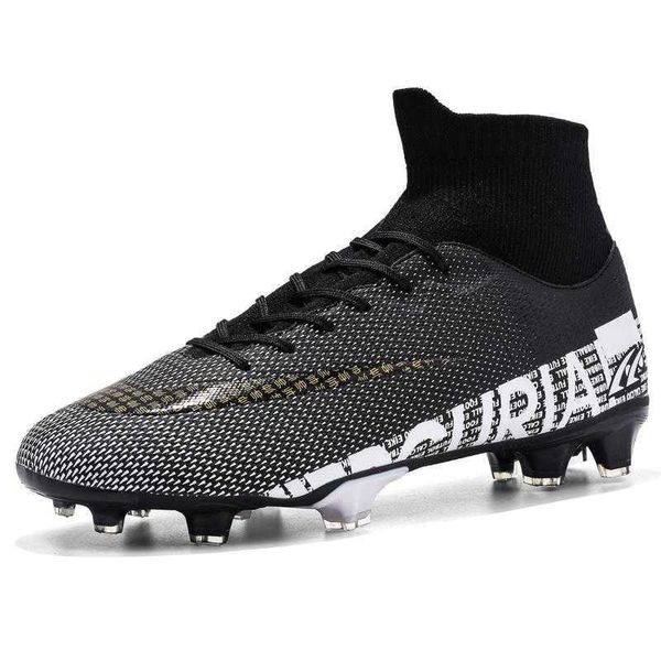

men's long spike football boots fg/tf soccer shoes nonslip kids high ankle cleats professional grass sneakers 230814