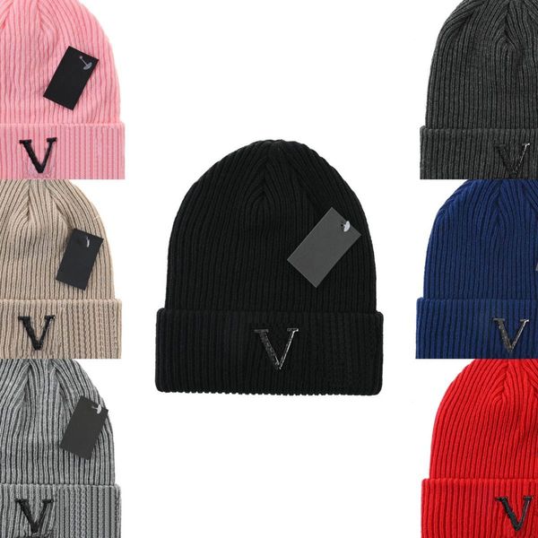 

winter designer beanies with letter brand men women warm snow skull caps black red grey colors, Blue;gray