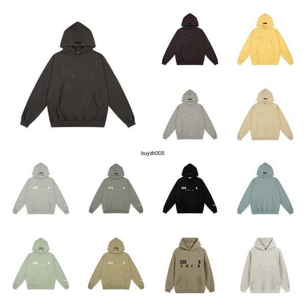 

zqu1 women's hoodies mens designer hoodie hoody women streetwear essentialhoodie loose reflective hooded couple cotton sweater pullove, Black