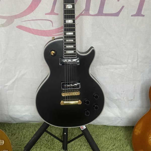 

electric guitar, black, mahogany body, rosewood fingerboard, in stock, fast shipping