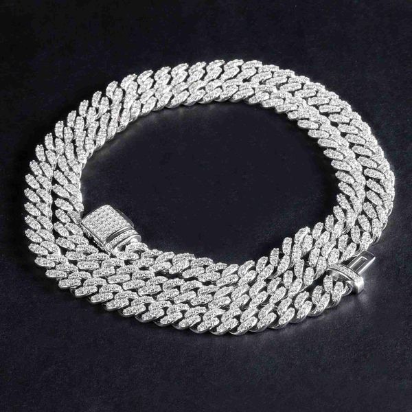 

custom moissanite cuban link chain 925 sterling silver hiphop iced out 18k 6mm cuban link chain jewelry necklace women men
