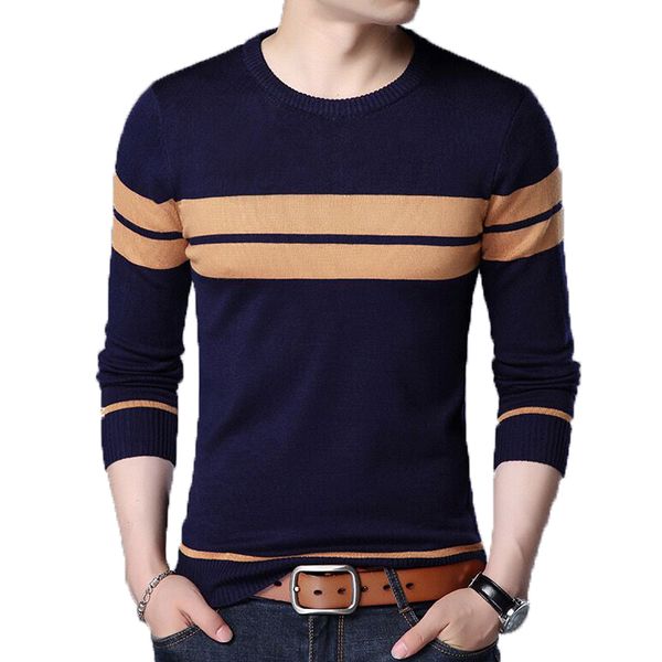 

mens sweaters casual knitted autumn winter classic brand male sweatshirts fashion cotton clothing slim homme pullovers man 230829, White;black