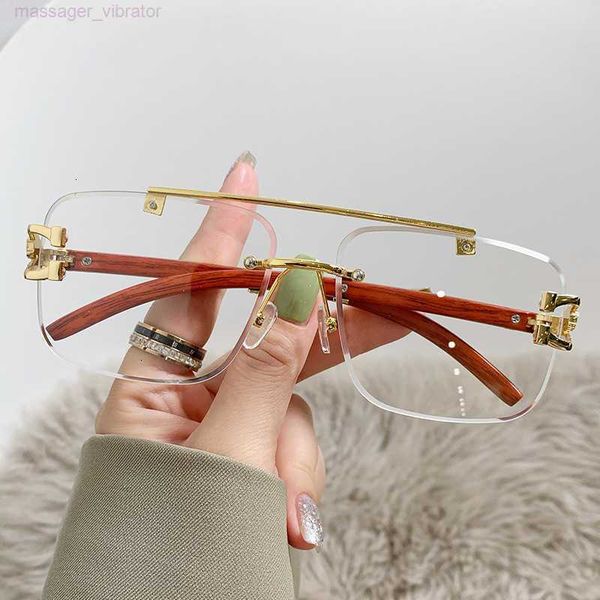 

fashion double beam frameless new trimmed sun eye style personalized square sunglasses large frame k1nx 4 8tbo, White;black