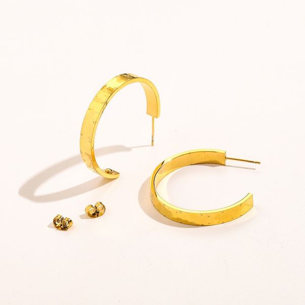 

channel earrings hoop earring men luxury letter earrings charm fashion designer earrings 18k gold plated fine jewelry classic senior logo yo, Golden;silver