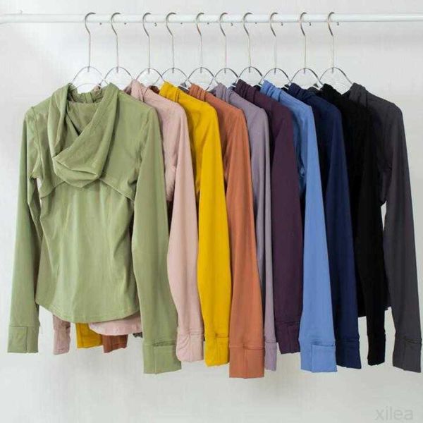 

jackets wear yoga hoodys define womens designers sports jacket coat double-sided sanding fitness cing hoodies long sleeve clothes two styles, White;black