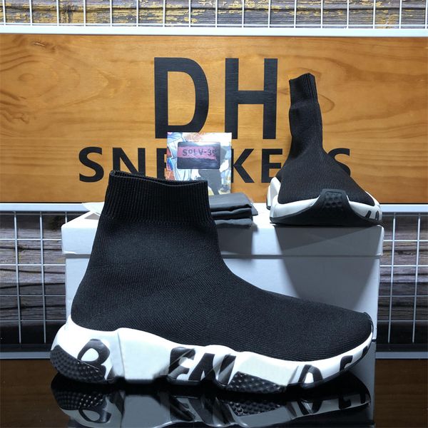 

paris sock casual shoes men women plate-forme designer sneaker slip-on speed trainer black white air sole outdoor sneakers classical breatha