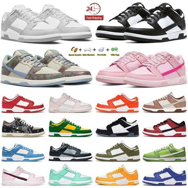 

men low casual shoes sneakers panda white black active fuchsia grey fog triple pink unc peach stadium green team gold brown designer men wom