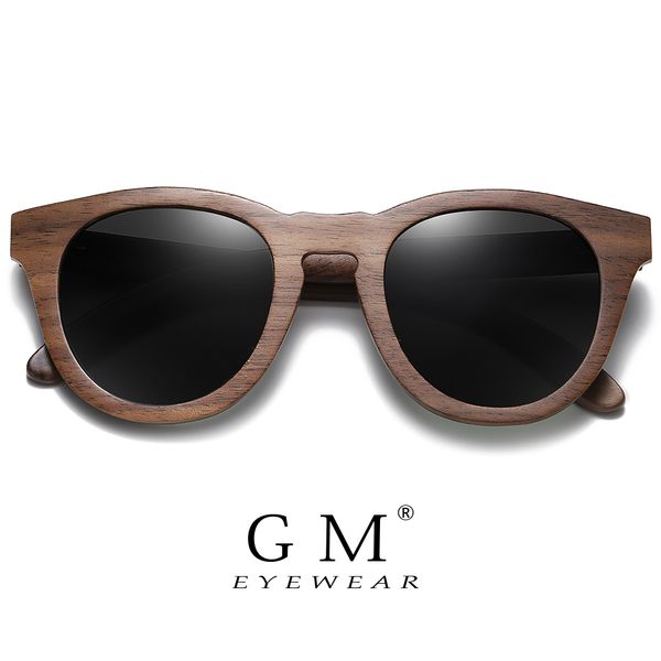 

sunglasses gm natural walnut wooden sun glasses for men polarized bamboo de sol masculino feminino s855 230828, White;black