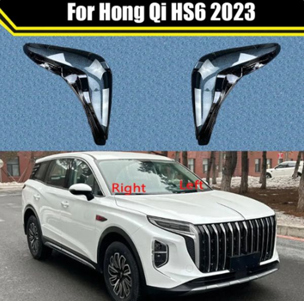 

auto head lamp light case for hong qi hs6 2023 car front headlight lens cover lampshade glass lampcover caps headlamp shell