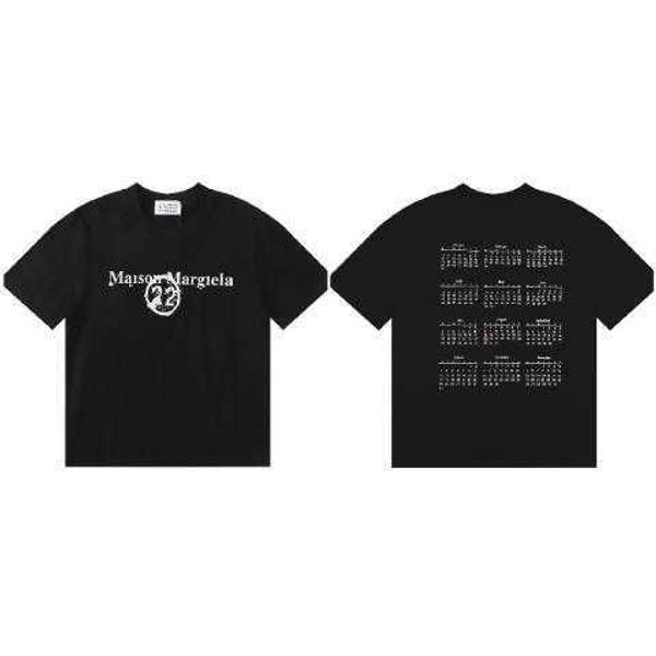 

t shirt margielas mm6 short sleeve inverted designer numbers scrambled irregular mosaic couple t-shirt women 3 myb9 myb9, White;black