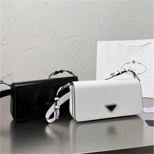 

10a designer shoulder bags women handbag purse fashion triangle decoration letter genuine leather hasp adjustable shoulder strap lady wallet