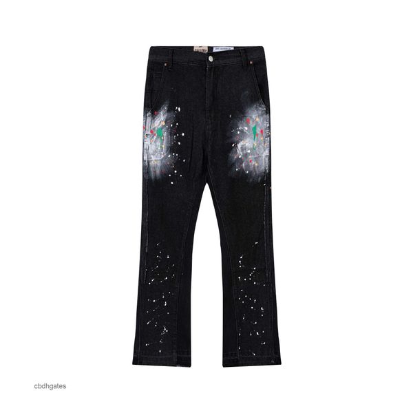 

deptt long speckle sweater pants gallerry sports mens colorful fashion ink dotted black jeans casual pants unisex