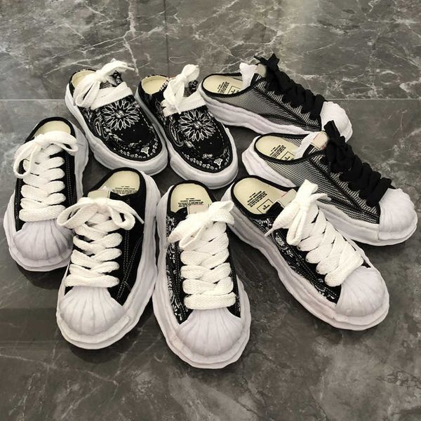 

high street slippers mmy men's shoes breathable shoes for men shell head lace-up canvas shoes women's sneaker