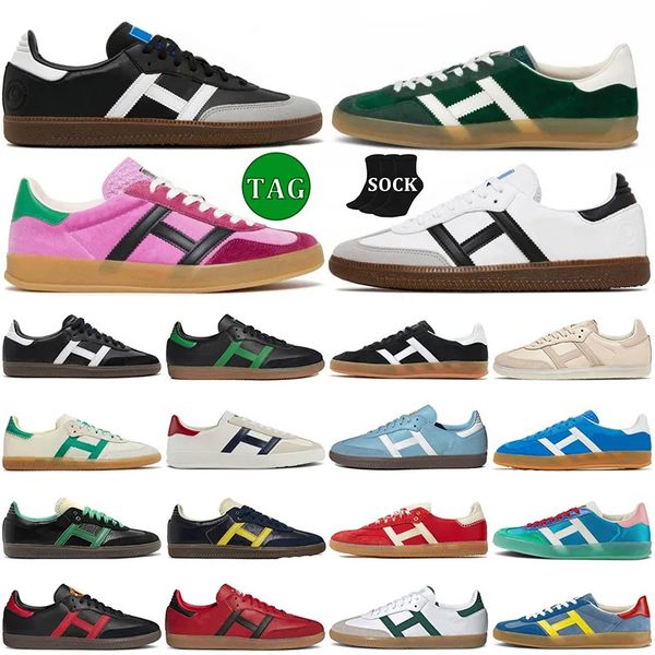

designer casual shoes og white black vegan sporty rich blue red bliss pink purple velvet wales bonner gazelle indoor women men sneakers trai