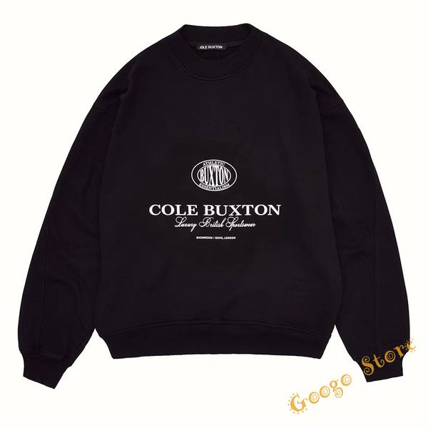 

men s hoodies sweatshirts white black letter print cole buxton pullover men women quality high street 230829
