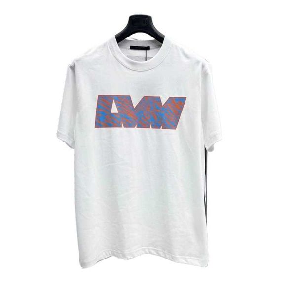 

womens designer fashion blouses women's shirts spring/summer new trendy brand round neck letter pattern pure cotton short sleeved, White