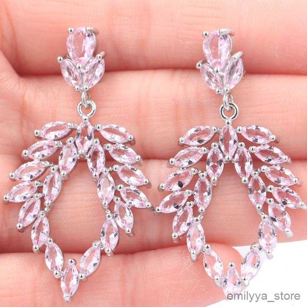 

charm 47x26mm design pink infinity silver earrings r230829, Golden