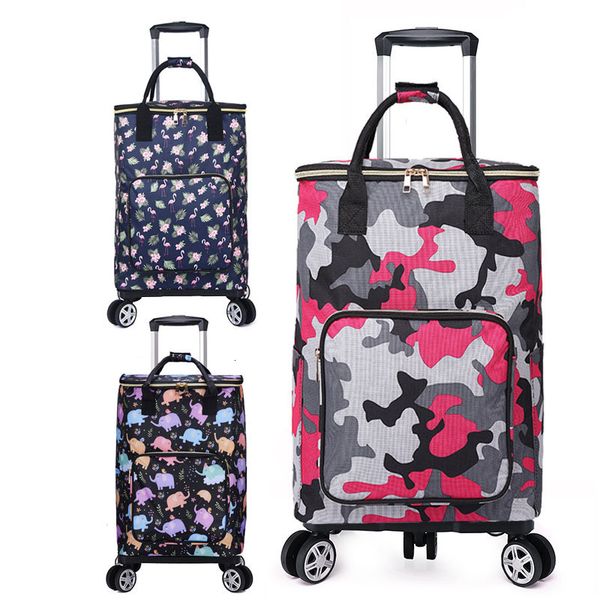 

shopping bags vegetable market bag for groceries cart with wheel trolley on wheels bolsa compra supermarket foldable reusable 230828