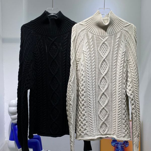 

2023 winter new knit sweaters men women casual fashion turtleneck sweater pullovers