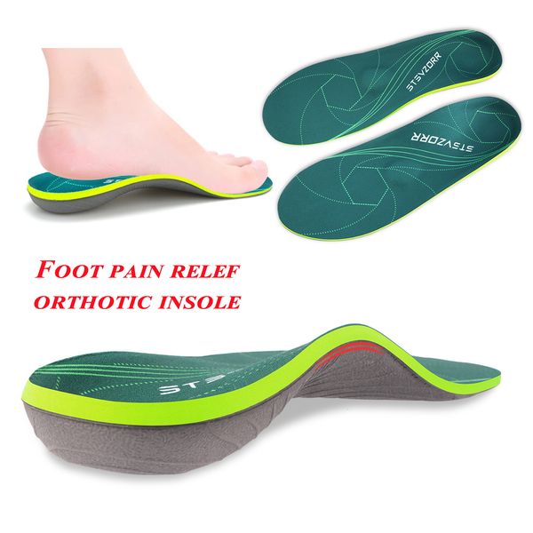 

shoe parts accessories severe flat foot ortic insole plantar fasciitis relieve heel pain arch support shoes insert for women men sneakers bo, White;pink