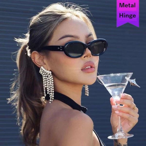 

three stars oval sunglasses girls korean anti ultraviolet, White;black