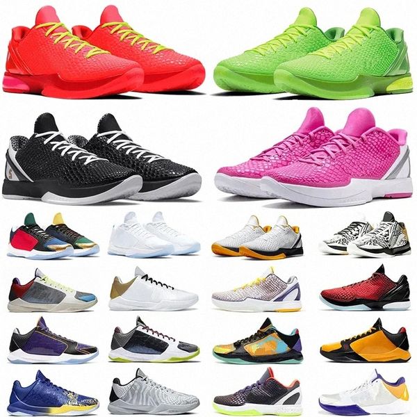 

2023 basketball shoes mamba 6 protro think vi pink bruce lee alternate challenge red grinch what if sports white mens trainers sneakers tenn