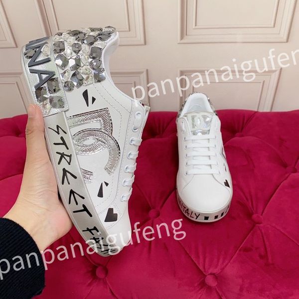 

2023 luxury designer casual white shoes sneakers casual shoes sneakers women's flats platform shoe white black women lace up men size35