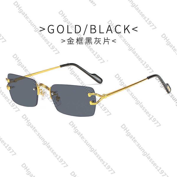 

New style card family personalized frameless Sunglasses Street Photo Show sunglasses Fashion men's and women'sE2JR