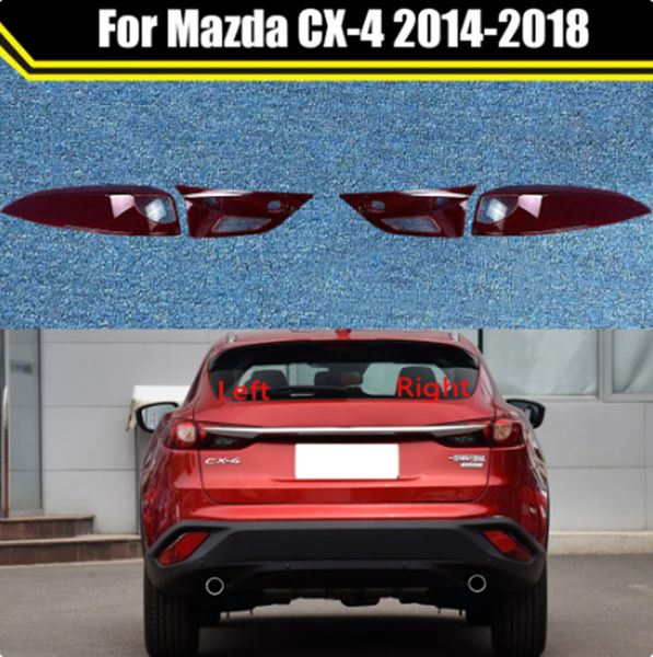 

auto tail lamp light case for mazda cx-4 2014-2018 car rear taillight lens cover lampshade glass lampcover caps taillamp shell