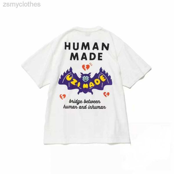 

men's t-shirts good quality 2023ss bat human made fashion t-shirt men white tee human made oversized women t shirt, White;black
