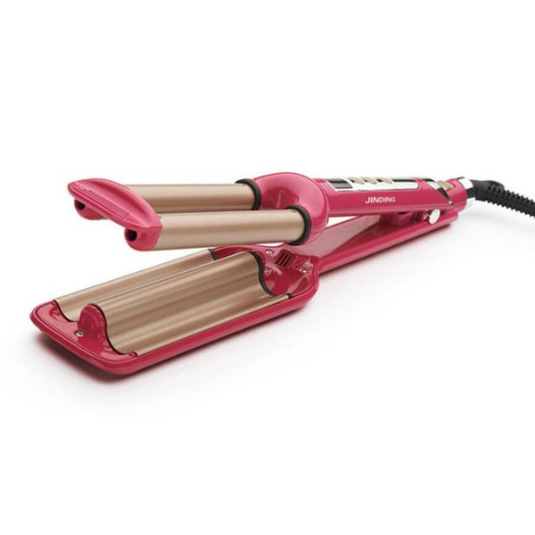 

curling irons fashion ceramic triple barrels three lcd iron deep wave curler hair waver 230828