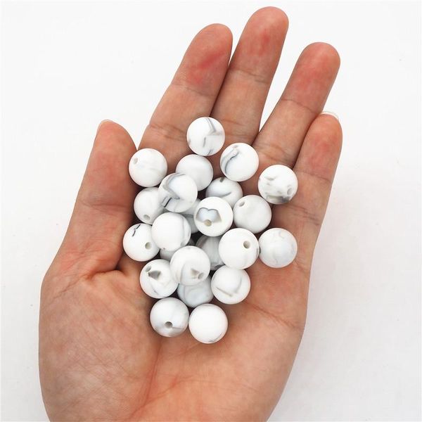 

crystal chengkai 100pcs 12mm silicone teether beads diy baby pacifier dummy chain nursing sensory jewelry toy making beads accessories