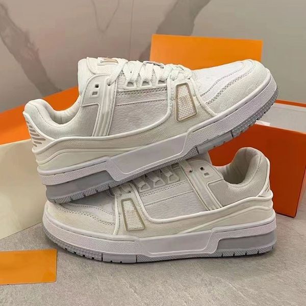 

designer shoes classic retro men's sports shoes casual shoes women's white leather shoes combination big sole printing designer sp, Black