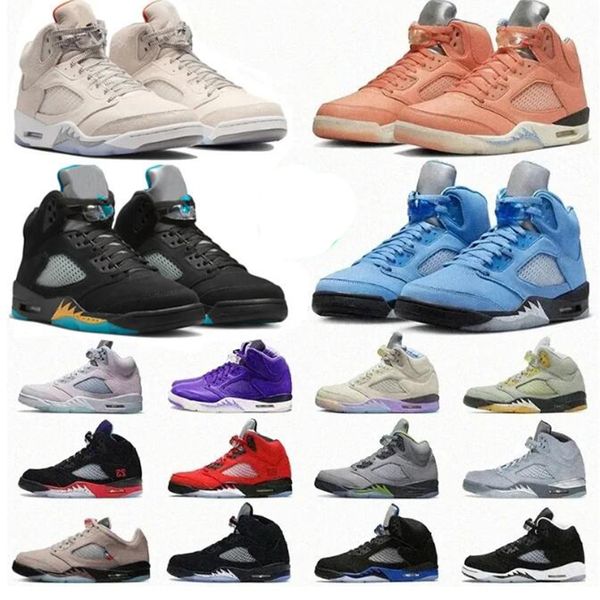 

jumpman 5 basketball shoes men aqua unc 5s lucky green georgetown concord racer blue raging bull fire red suede jade horizon sail what the f