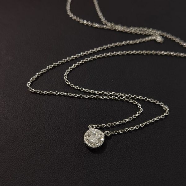 

luxury pendant necklace designer shinning big round zircon crystal charm choker for women fashion wedding love jewelry, Silver