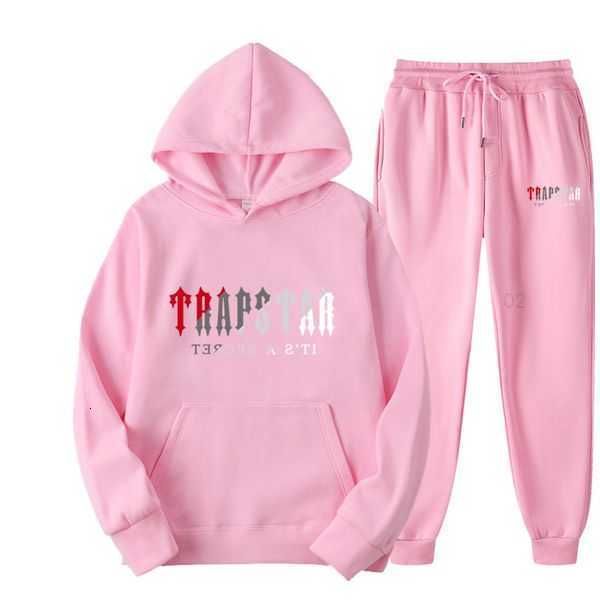

trapstar tracksuit black mens hoodie trapstar men sportswear designer pants set running basketball 2 piece loose women long sleeve jc5e, Gray